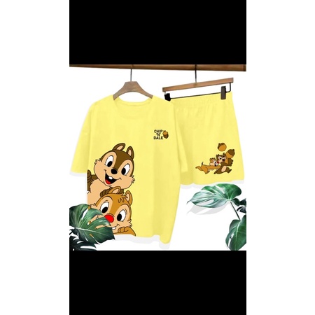 Baju Kaos Setelan Chip and Dale