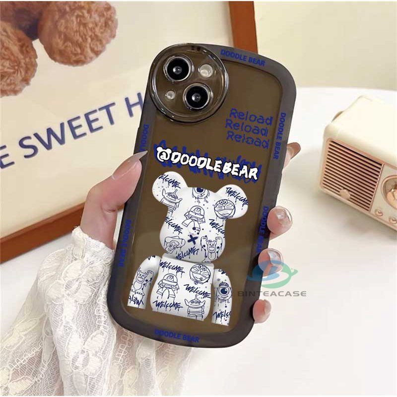 Casing TPU OPPO A57 2022 A15 A16 A16K A54 A53 A12 A5S A7 A3S A31 A52 A83 A92 A37 F9 A1K F1s Shockproof Motif Beruang