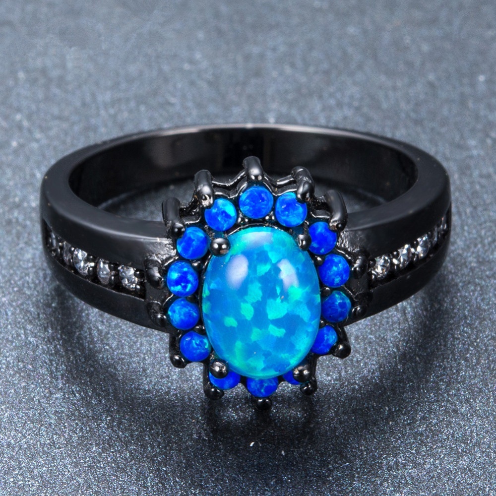 New jewelry European and American fashion opal diamond ring for women