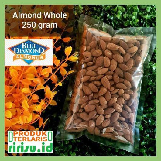 

8Tuf78F7- Kacang Almond Whole Mentah / Raw Almond Whole - 250 Gram 7Ti7Tgjtu-
