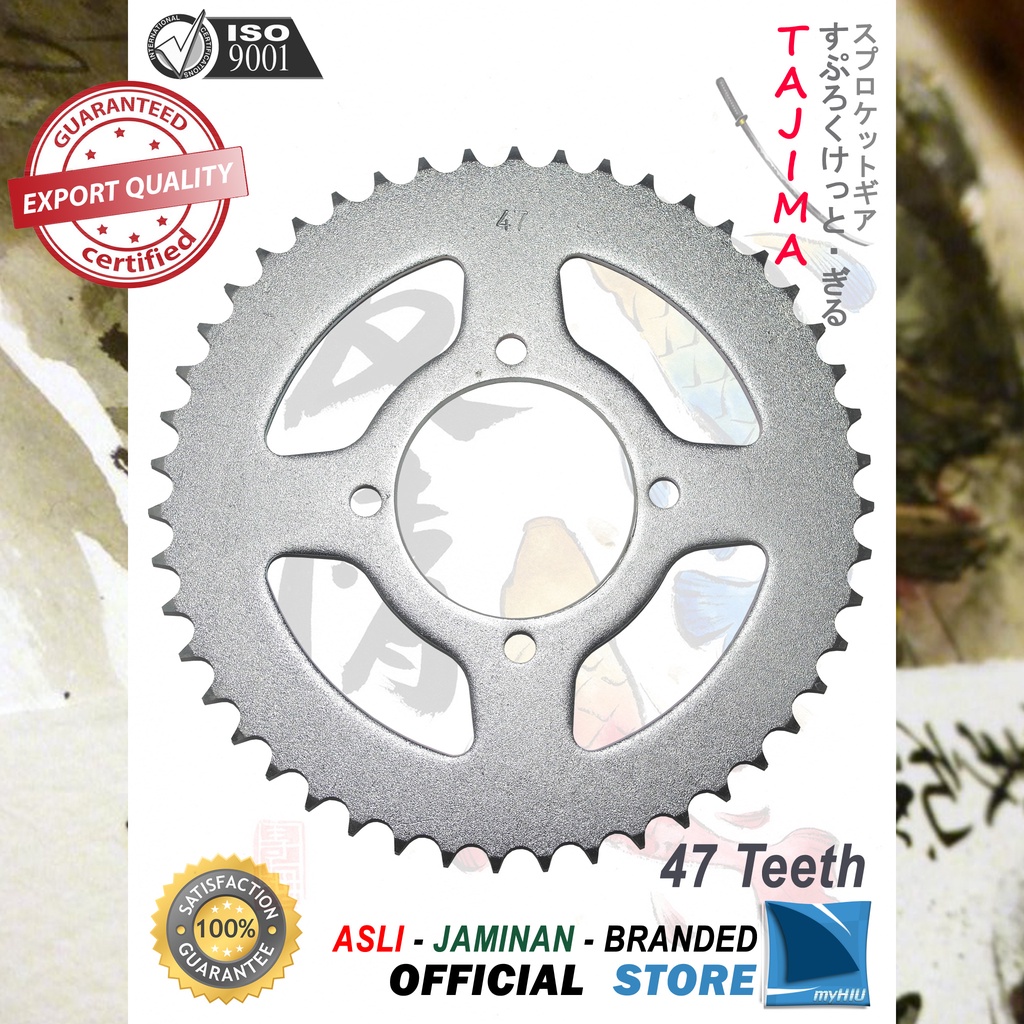 Gigi Tarik 40T ~ 53T YAMAHA Jupiter MX / New / 135cc Gir Belakang - Rear Sprocket Gear TAJIMA-428-47T
