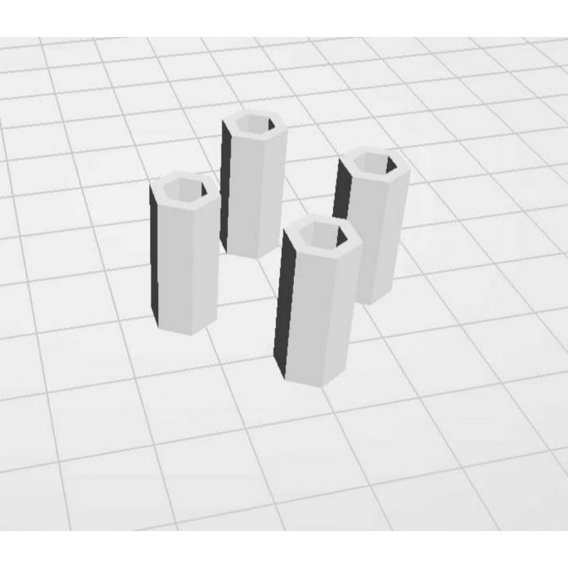 adaptor hex 5mm to 8mm tebal 20mm (4pc)
