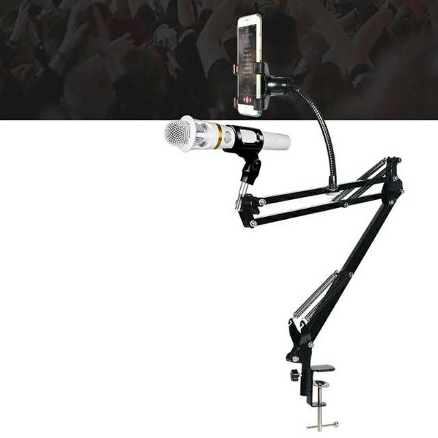 MIC CONDENSER BM 800 + STAND + AUDIO SPLITTER + USB SOUNDCARD