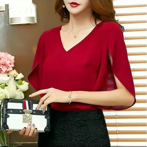 [Blouse Kaila RO] blouse wanita twiscont var color