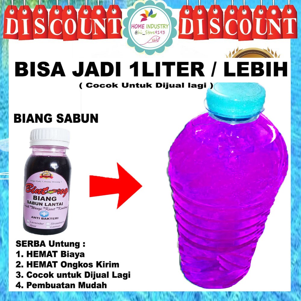 Biang Sabun Lantai BINTANG 1 Liter + Anti Bakteri