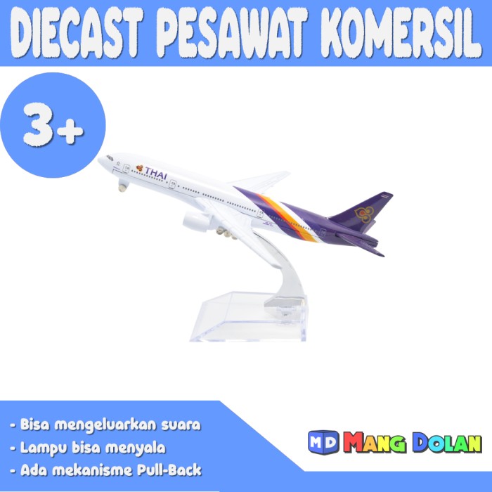 Die Cast Pesawat - Pesawat Terbang Mainan - Miniatur Pesawat Terbang