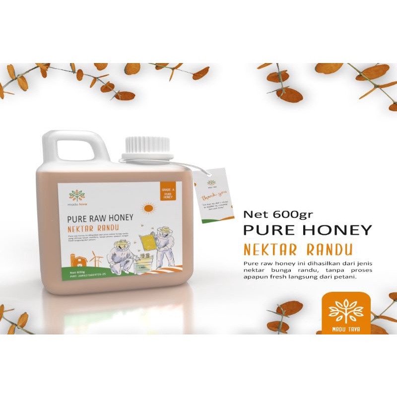 

Madu Asli 100%Tava Nektar Randu 600gr Raw Honey