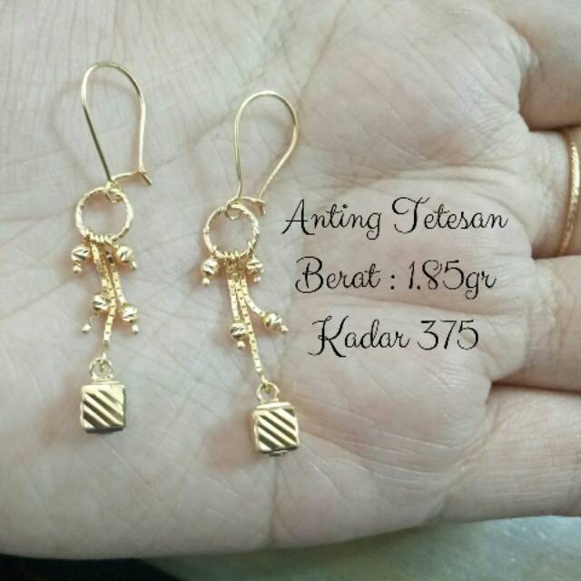 Anting Emas Asli Kadar 700 70 22k 1 Satu G Gr Gram Gold Ubs Panjang Tali Bulat Shopee Indonesia