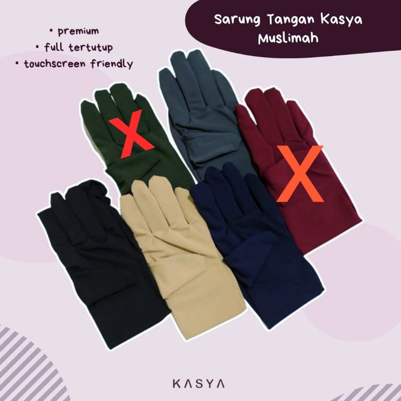 Sarung tangan kasya muslimah / sarung tangan polos muslimah