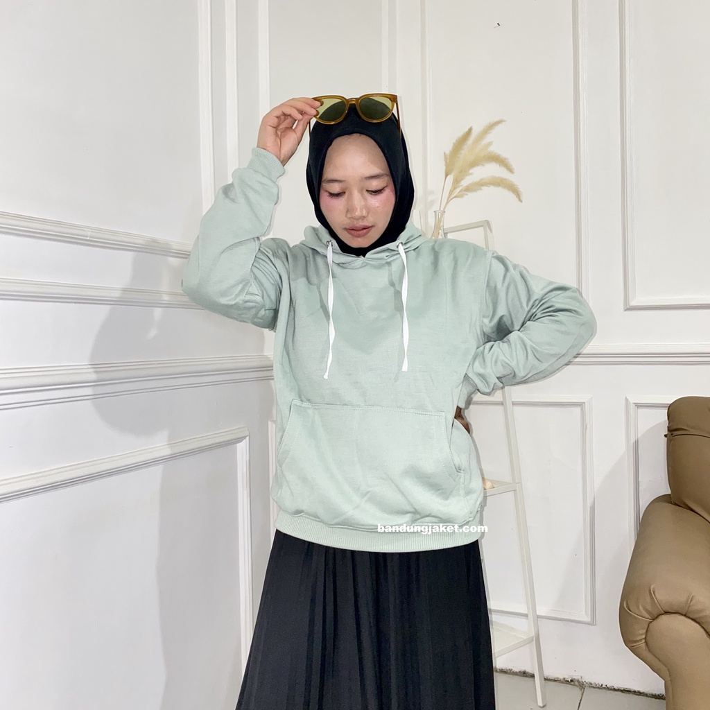 Natural Hoodie || SWEATER HOODIE POLOS II WARNA Creem-Mint-Coksu-Violet-coklat Muda