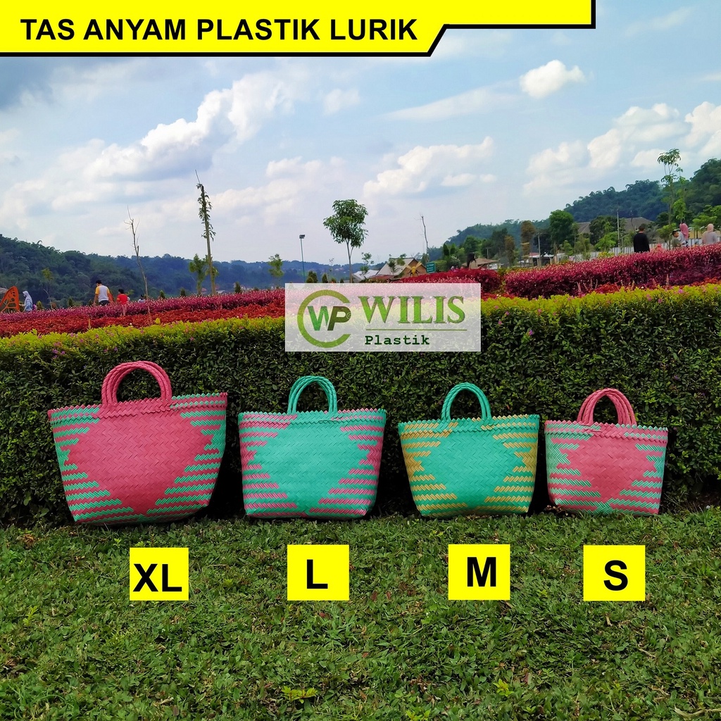 Tas Anyam Hampers READY STOCK Bahan Plastik Strapping Tebal untuk Parcel Souvenir Hajatan Jinjing