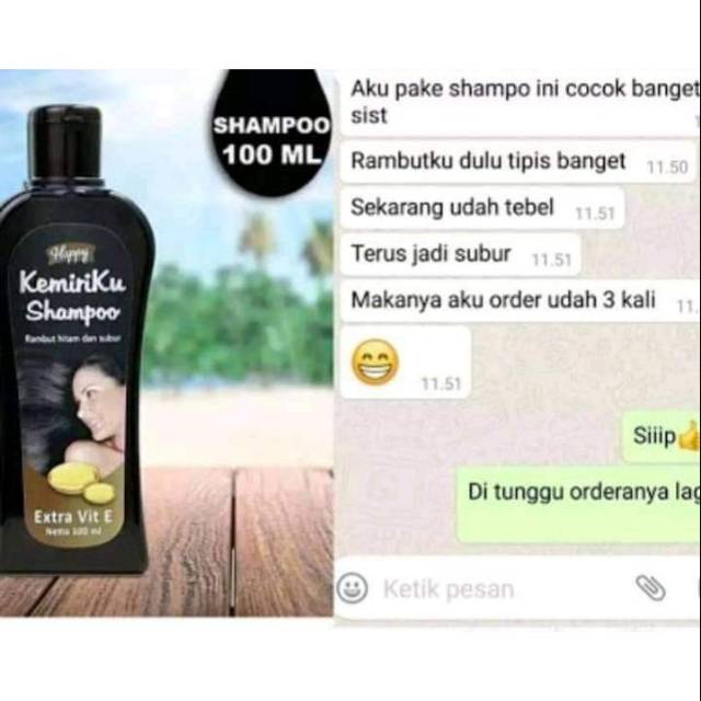 PENGHITAM RAMBUT SHAMPO , HAPPY KEMIRIKU SHAMPOO / SAMPO / Shampo kemiri happy ORIGINAL SHAMPO KEMIR