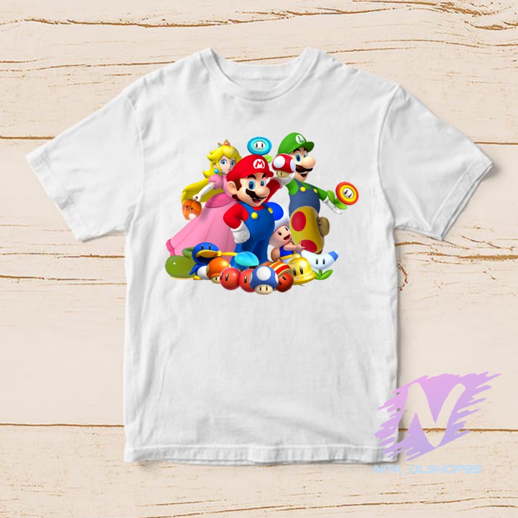 BAJU ANAK SUPER MARIO kaos anak super Mario GAME