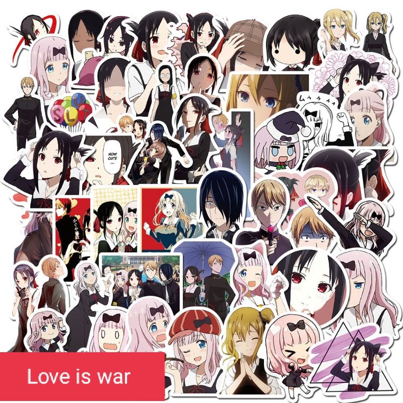 

Stiker anime love is war vinyl/cromo tahan air