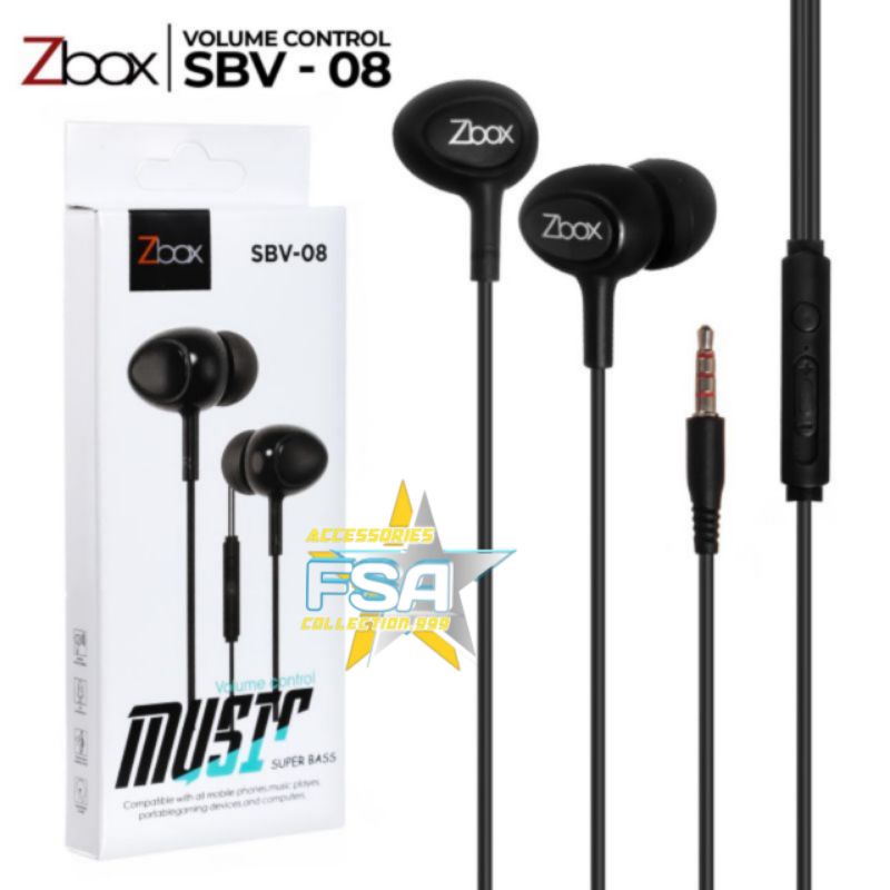 ZBOX HANDSFREE SUPER BASS MUSIC WITH VOLUME CONTROL SBV-08