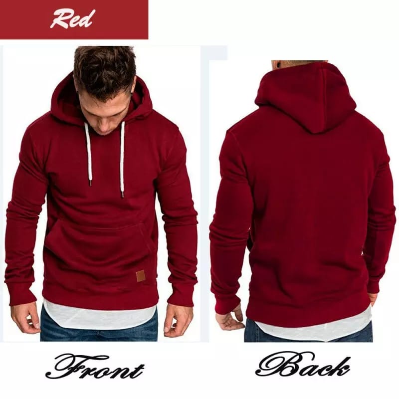 GRATIS DOMPET GANTUNGAN HP TERBARU Hoodie Sweter Pria Wanita Mode Warna Solid Merah Hitam Abu-abu Merah Muda Musim Gugur Musim Dingin Bulu Hip Hop Hoodie Atasan Kasual Merek Pria