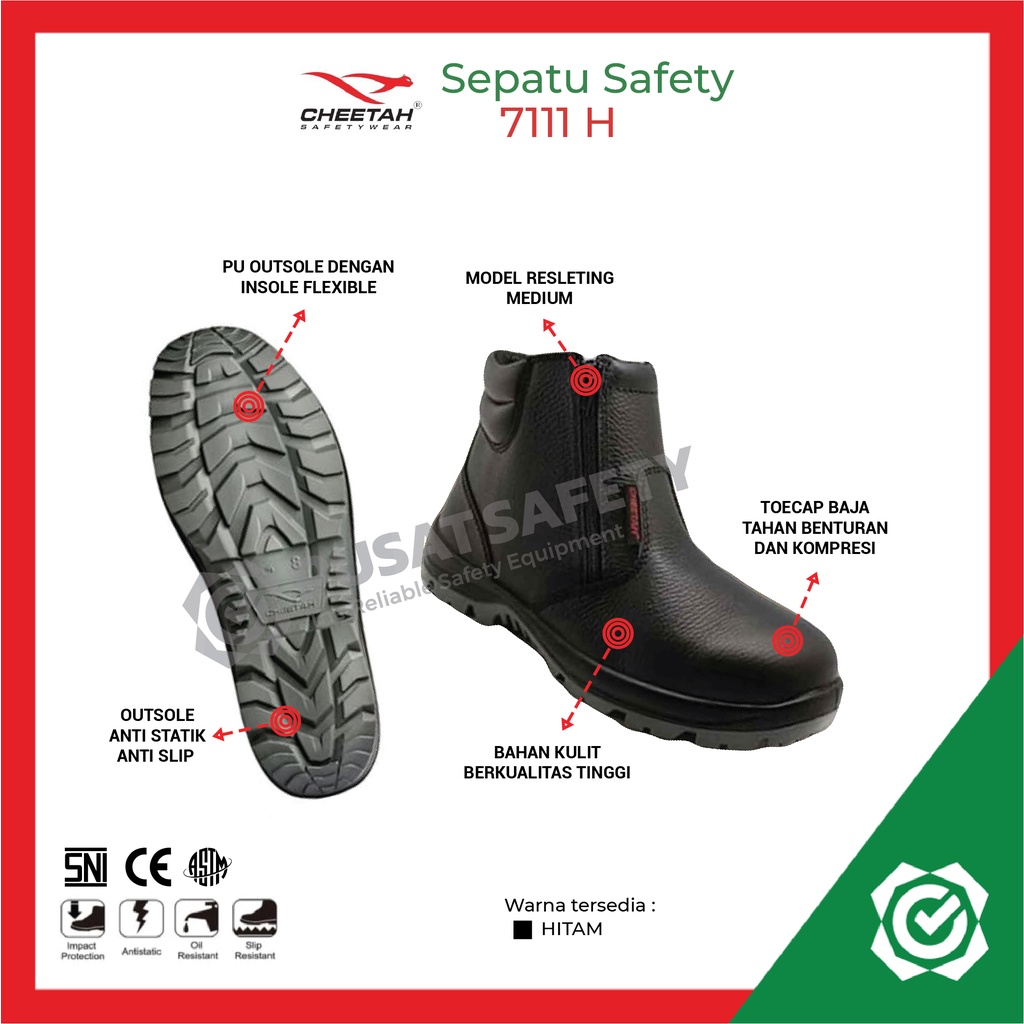 Sepatu Kerja Safety Cheetah 7111H