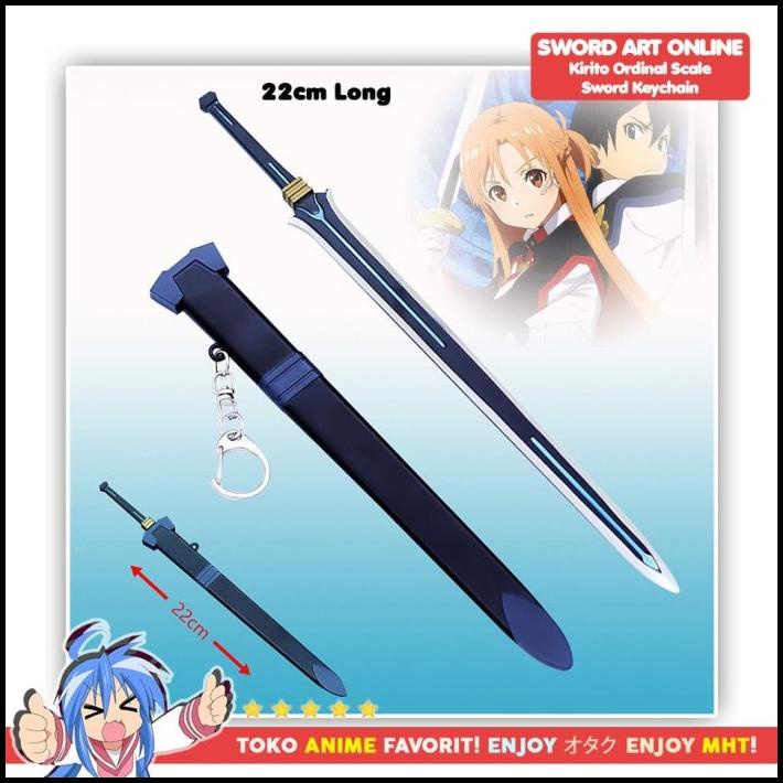 Gantungan Kunci Pedang Anime Sword Art Online Sao Ordinal Scale Kirito