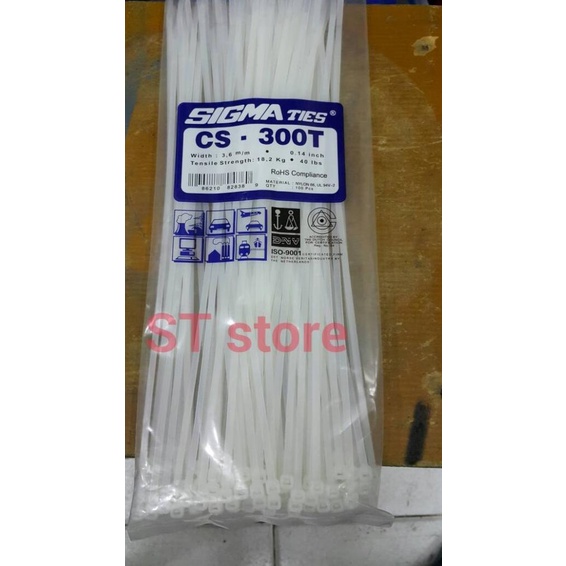 ➦ Kabel ties / Cable ties sigma 30cm putih ➼