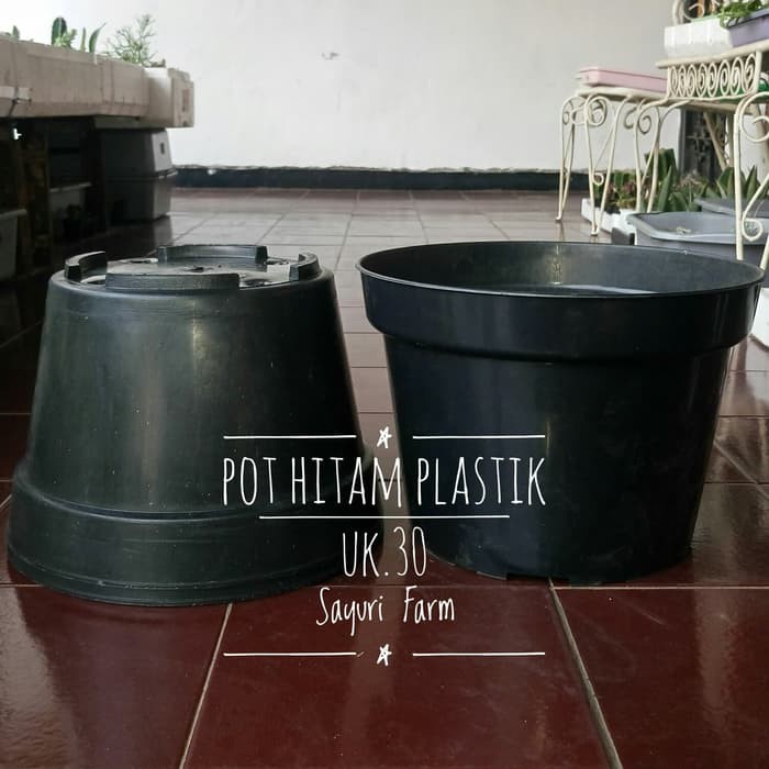 Dijual Pot  Bunga Hitam Plastik  Diameter 30 Murah  Shopee  