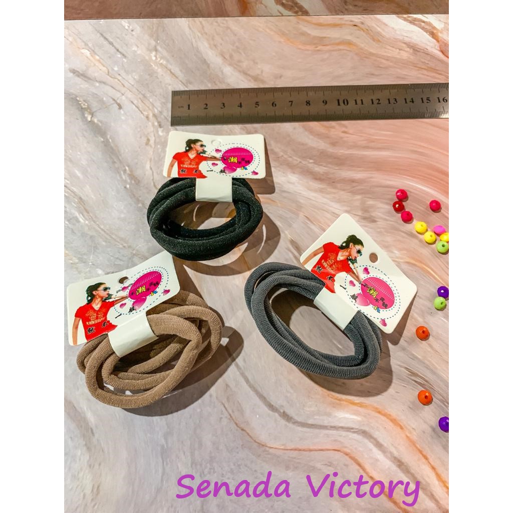 Senada Victory Karet Rambut Polos Ikat Rambut Korea Polos