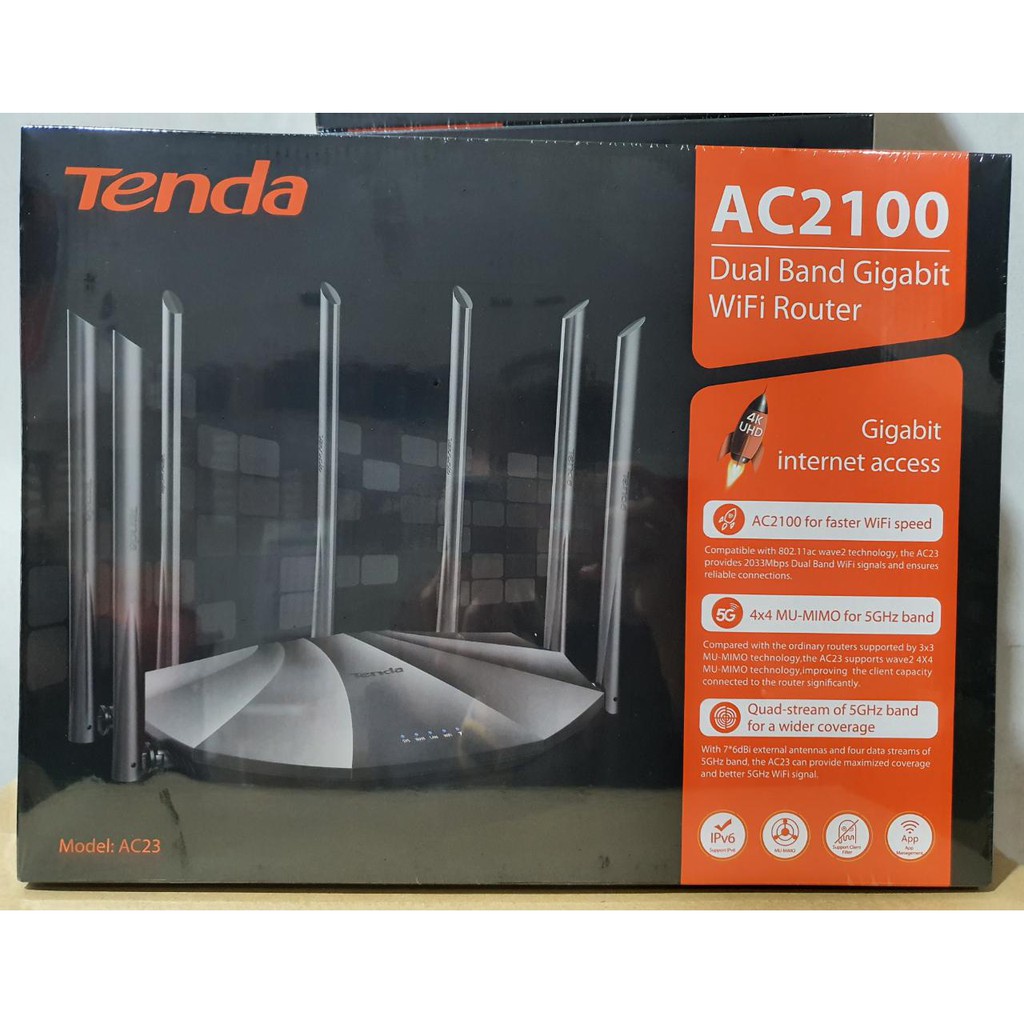 Tenda AC23 AC2100 Dual Band Gigabit WiFi Router MU-MIMO AC 2100 AC 23