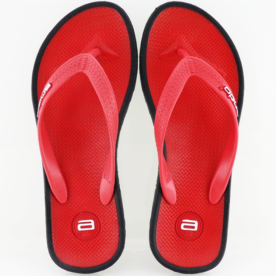 Ando Thunder Wanita Merah/Hitam - Sandal Jepit Ando Surabaya