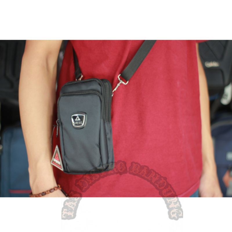 tas slempang pria gress mini-tas hp-tempat hp-tas hp sabuk TERMURAH