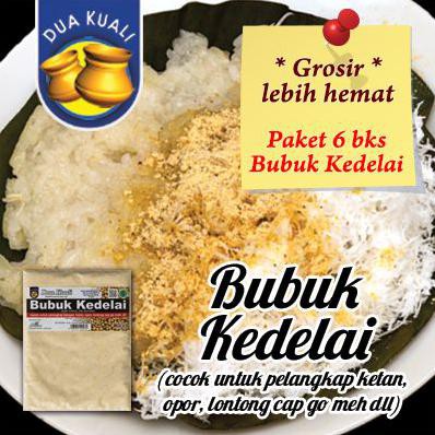 

PAKET 6PCS DUA KUALI BUBUK KEDELAI - PELENGKAP KETAN, OPOR DLL