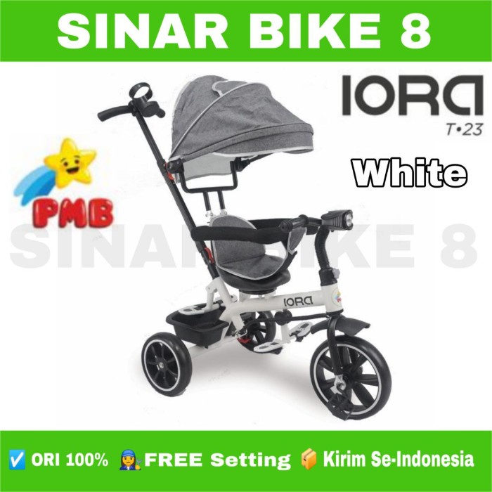 Sepeda Anak Roda Tiga 3 PMB IORA T 22 Tricycle Anak Musik Lampu Rem