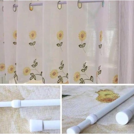 TIANG FLEKSIBEL 60CM-110CM /GORDEN/ TIANG PINTU/ TIANG JENDELA/ TIANG TIRAI KAMAR MANDI/