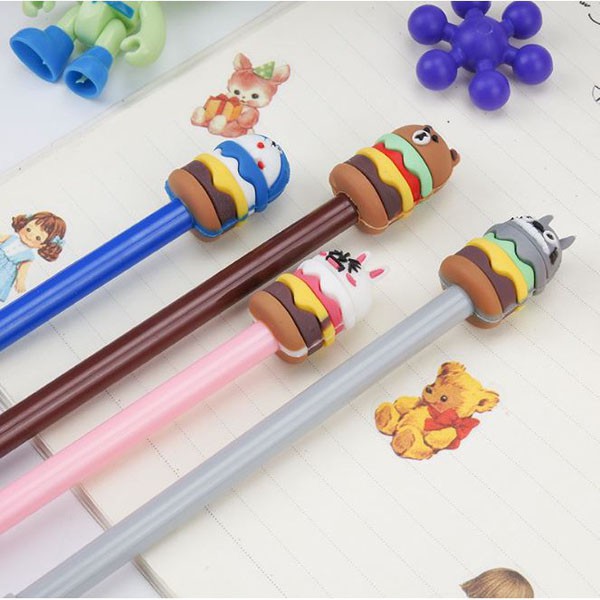 Pena Burger Karakter Pulpen Gel Lucu Import / Pulpen Hamburger Unik Stationery / TV-51