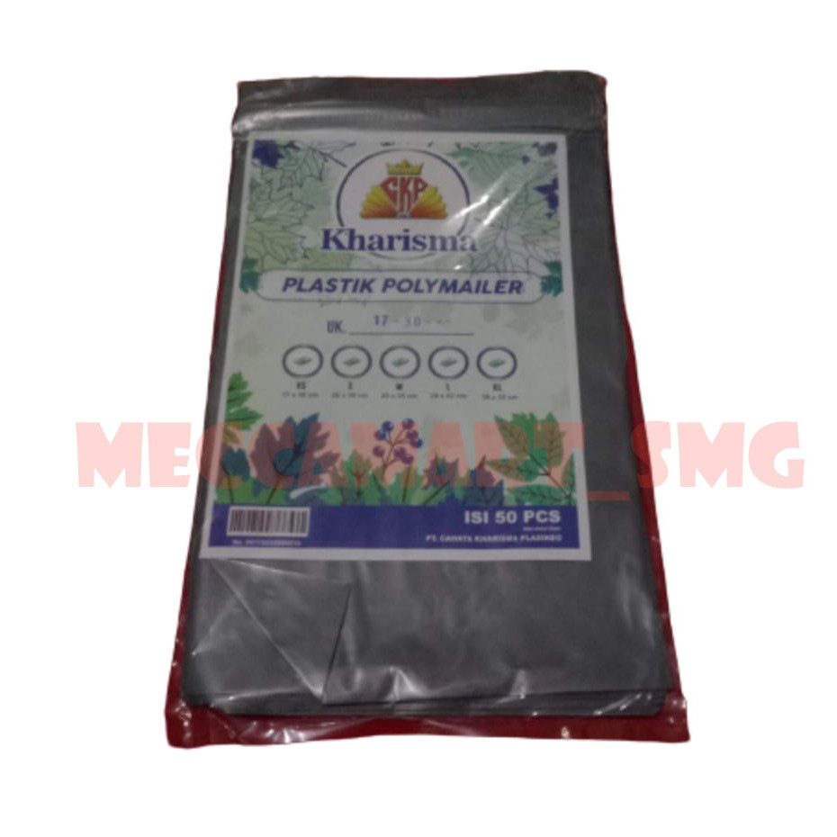 

Plastik Packing Polymailer Merk KHARISMA - Uk 20 x 30 Warna Silver Isi ( 50 pcs )