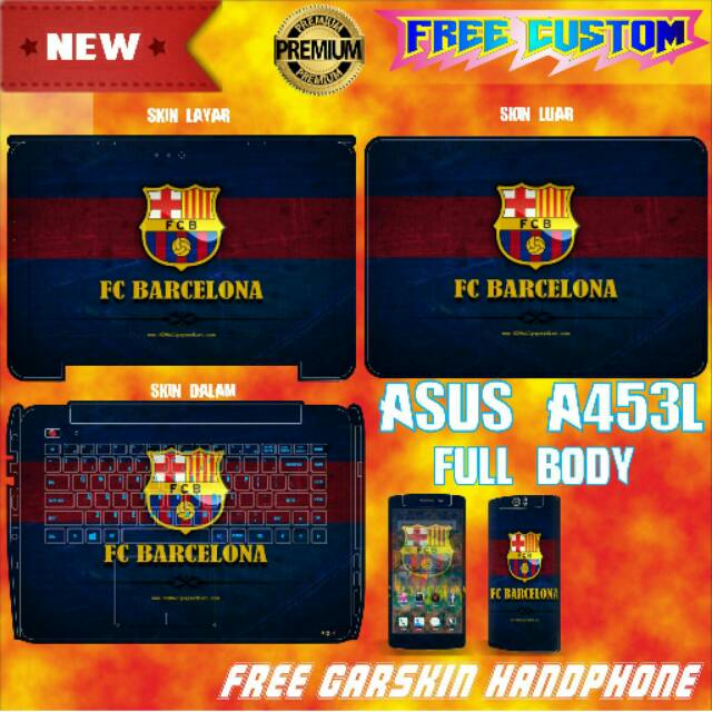 Garskin Laptop Full Body Asus A453L -Costom- Free 1 Garskin HP