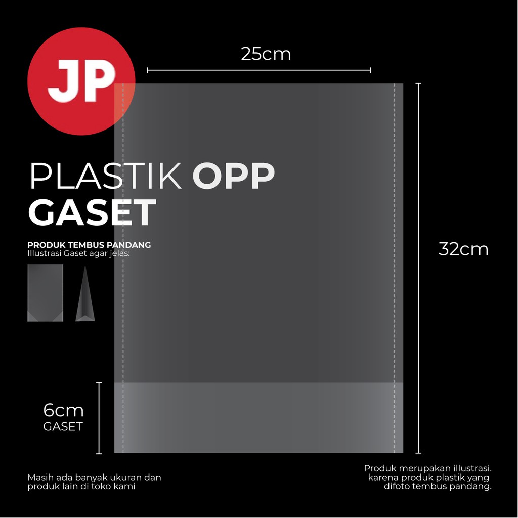 Plastik Opp gasset Gaset uk 25x32x6(Gasset) (isi 100pcs)