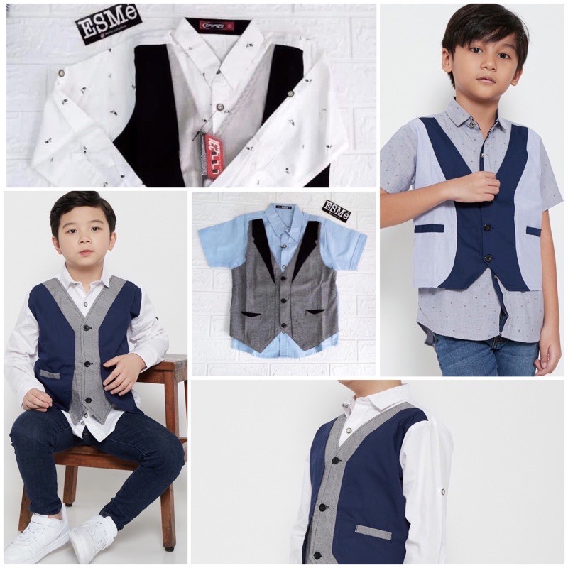 KEMEJA ANAK COWO MODEL ROMPI M231 MODEL KOREA 13012