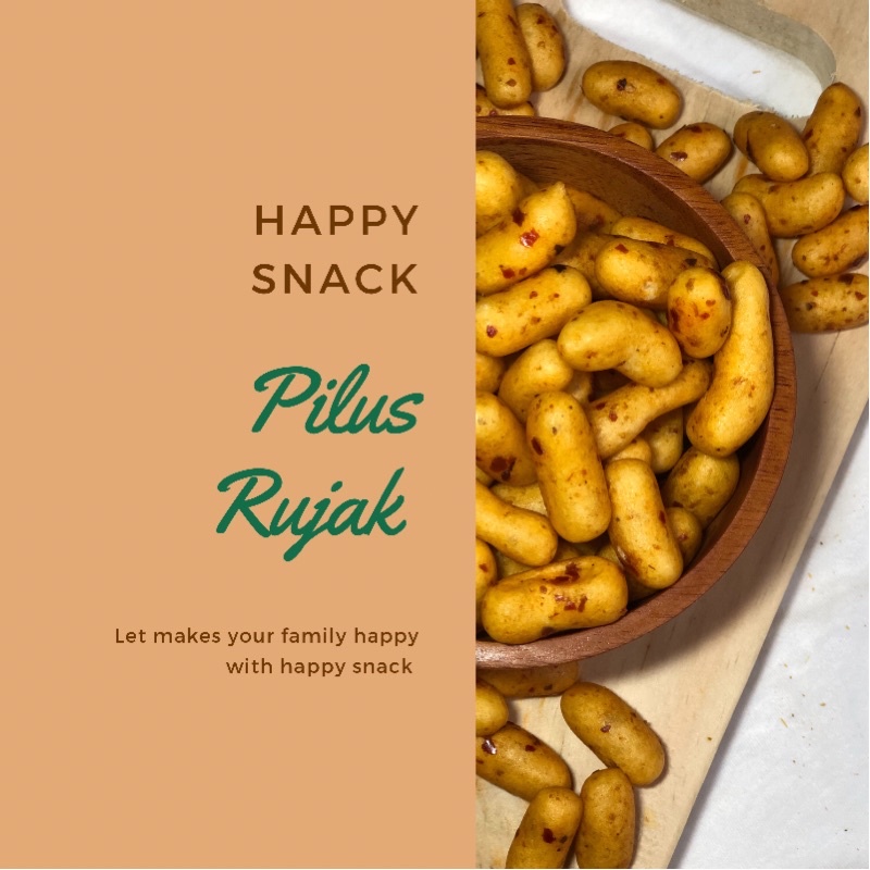 

Happy Snack ~ Pilus Rujak | Pilus Rujak Pedas | Premium Snack by Happy Snack