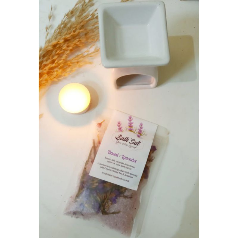 garam mandi epsom bath salt dengan bunga asli aromaterapi
