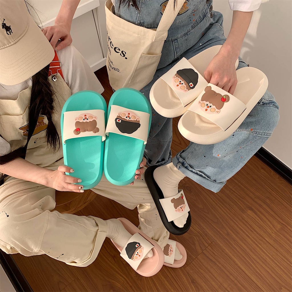 Sandal Sendal Selop Cewek Wanita Lucu Slip On Empuk Nyaman Murah