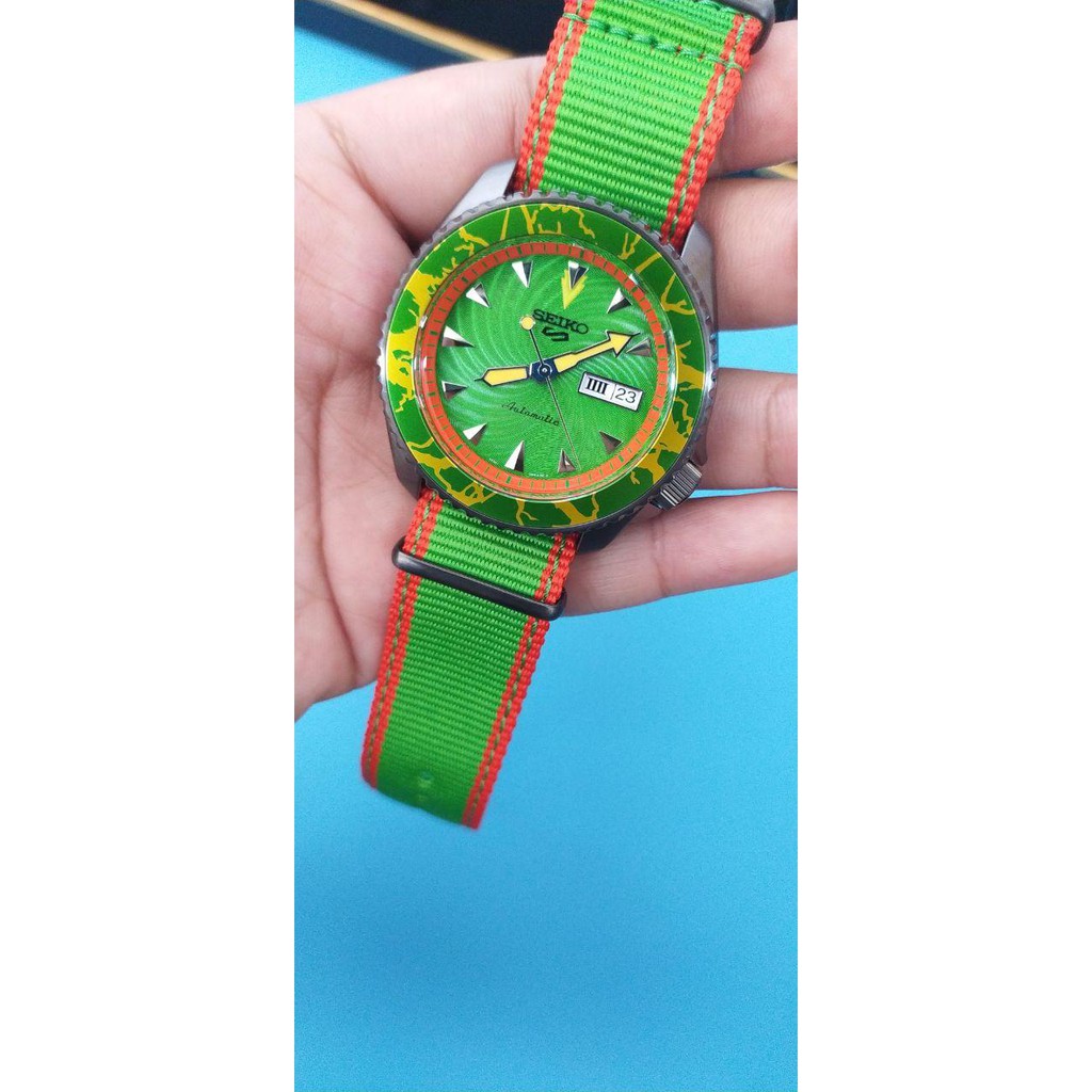 Seiko 5 Street Fighter SRPF23K1 Blanka Green - Jam Tangan Pria SRPF23