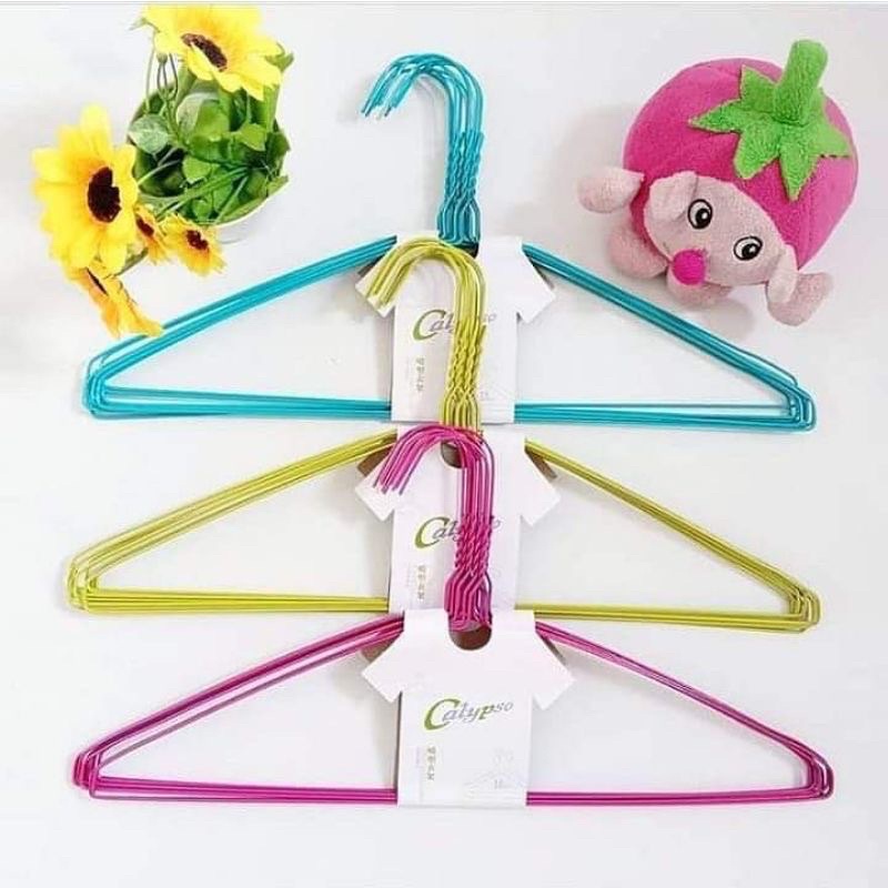 [DEASTORE] GANTUNGAN BAJU DEWASA - HANGER KAWAT WARNA STAINLESS STEEL 10 PCS KUAT TAHAN LAMA