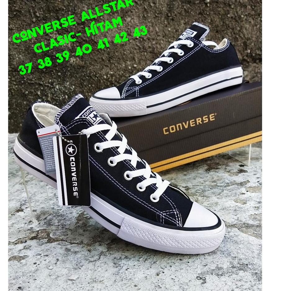 Super Sale Sepatu Sneakers Converse All Star Sepatu Sekolah Hitam Putih Classik