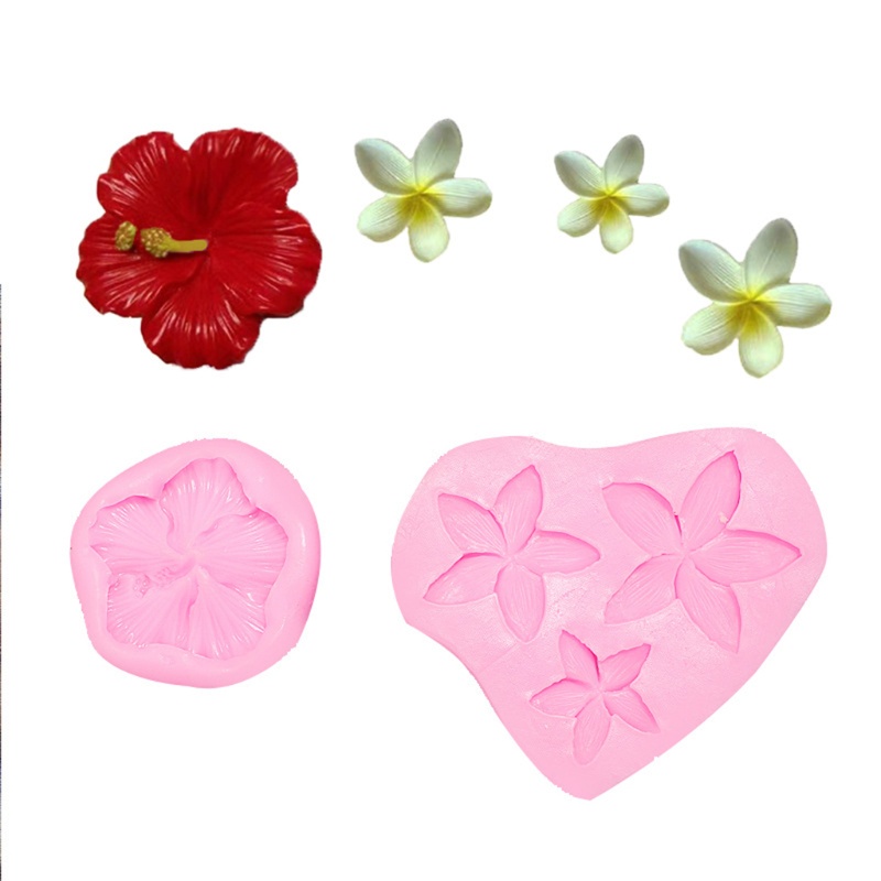 Siy Cetakan Kue Bentuk Bunga Frangipani 3d Bahan Silikon Reusable