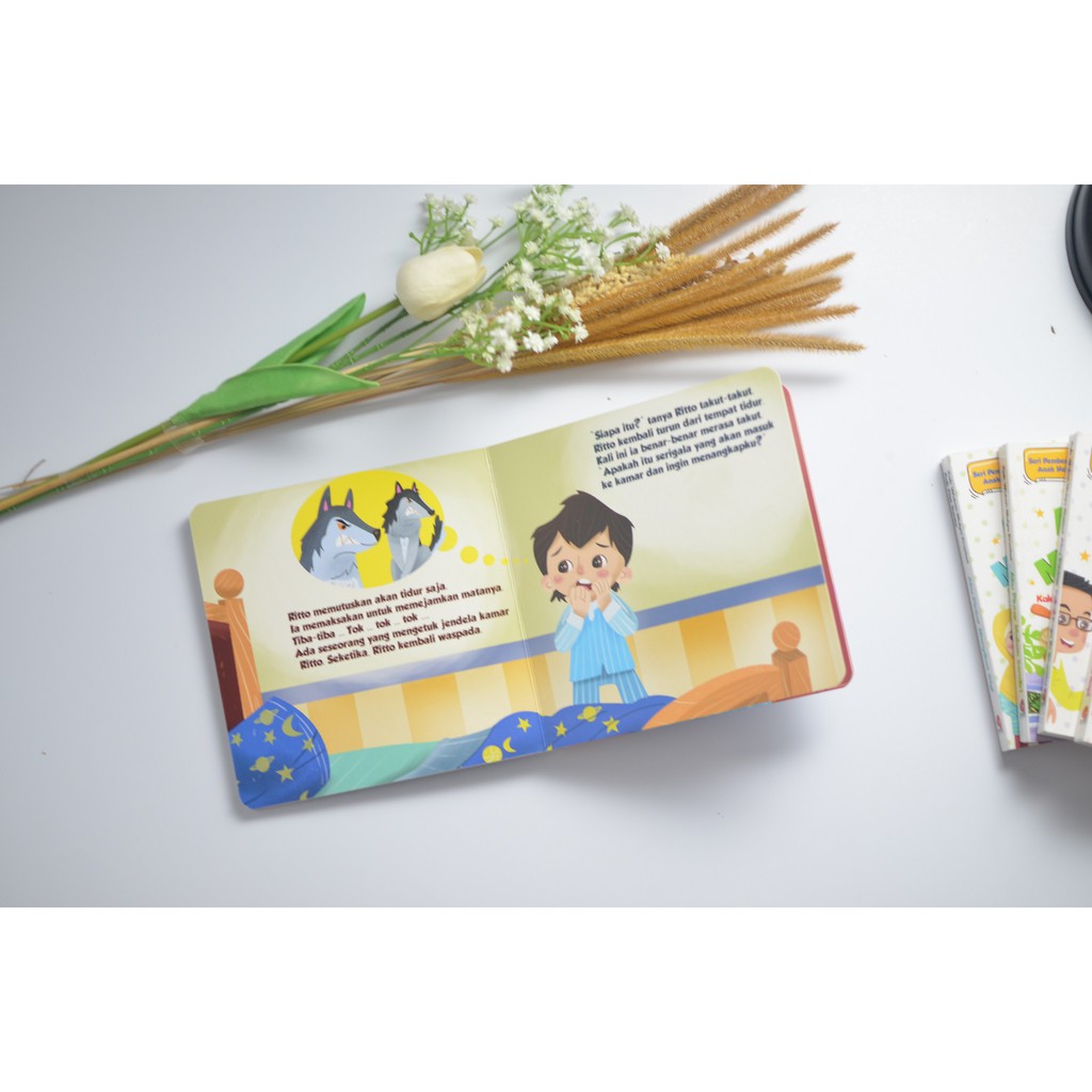 Scritto Books Paket 5 Buku Anak Boardbook Islami / Makan / Mainan / Pakai Baju & Sepatu / Tidur-7