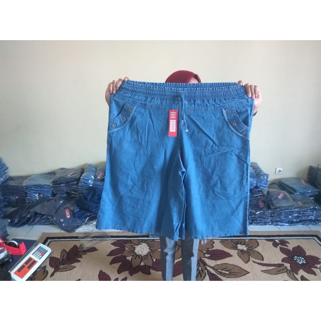 CELANA KULOT 7/8 JEANS ORIGINAL JUMBO SIZE