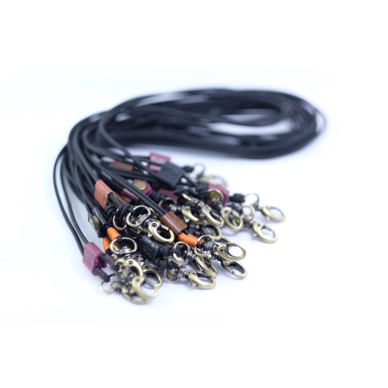 DKLASIK KALUNG MASKER ELASTIS MIX KULIT ASLI PREMIUM/STRAP MASKER/TALI MASKER PRIA & WANITA