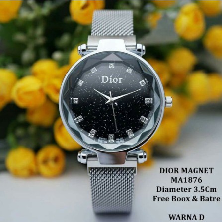 [WBS] FREE BATERAI JAM TANGAN WANITA DIOR RANTAI MAGNET DIAMOND PREMIUM IMPORT MURAH GROSIR DR008