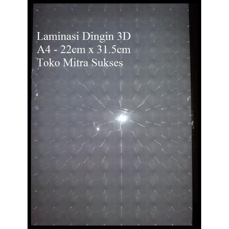 

Laminasi Dingin 3D - Tiga Dimensi A4