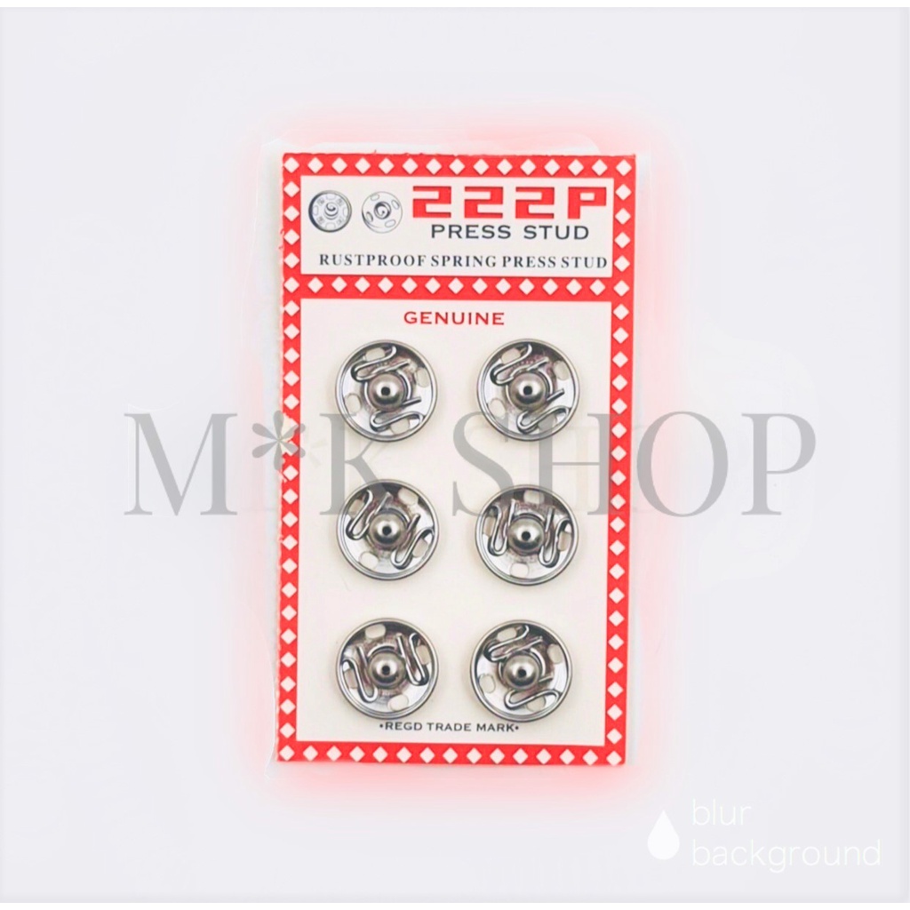 Kancing Cetet/Jepret Besi. SIZE: 14 mm. MERK : 222