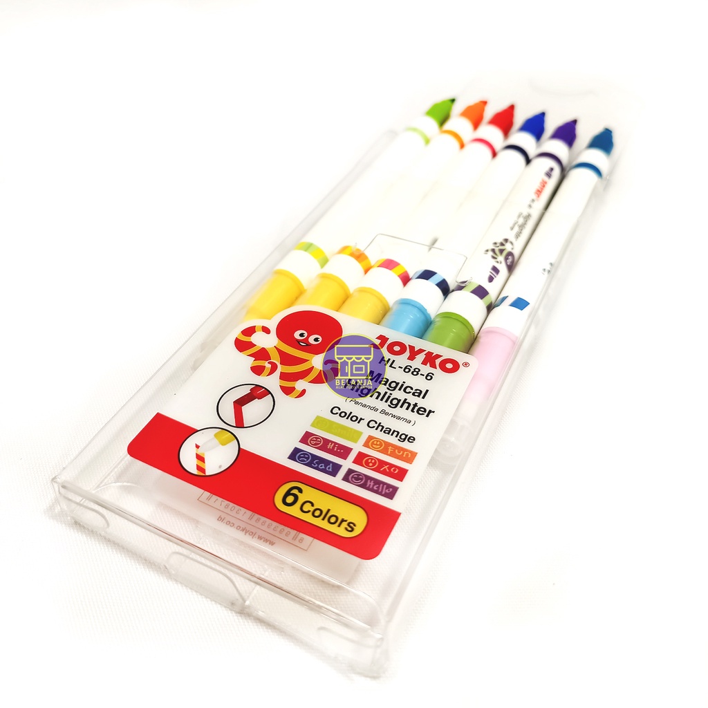 

JOYKO - Penanda Tulisan Highlighter HL-68 isi 6 Warna - Set